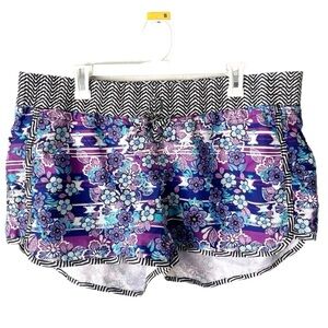 Athleta Board Shorts Women's 16 Lanai Mixed Floral Beachy Coconut Girl Surfer